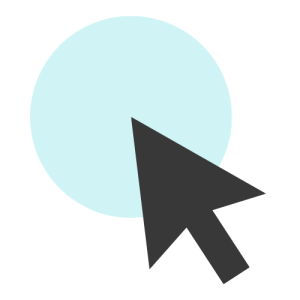 puntero del cursor de mouse resaltada con un circulo celeste